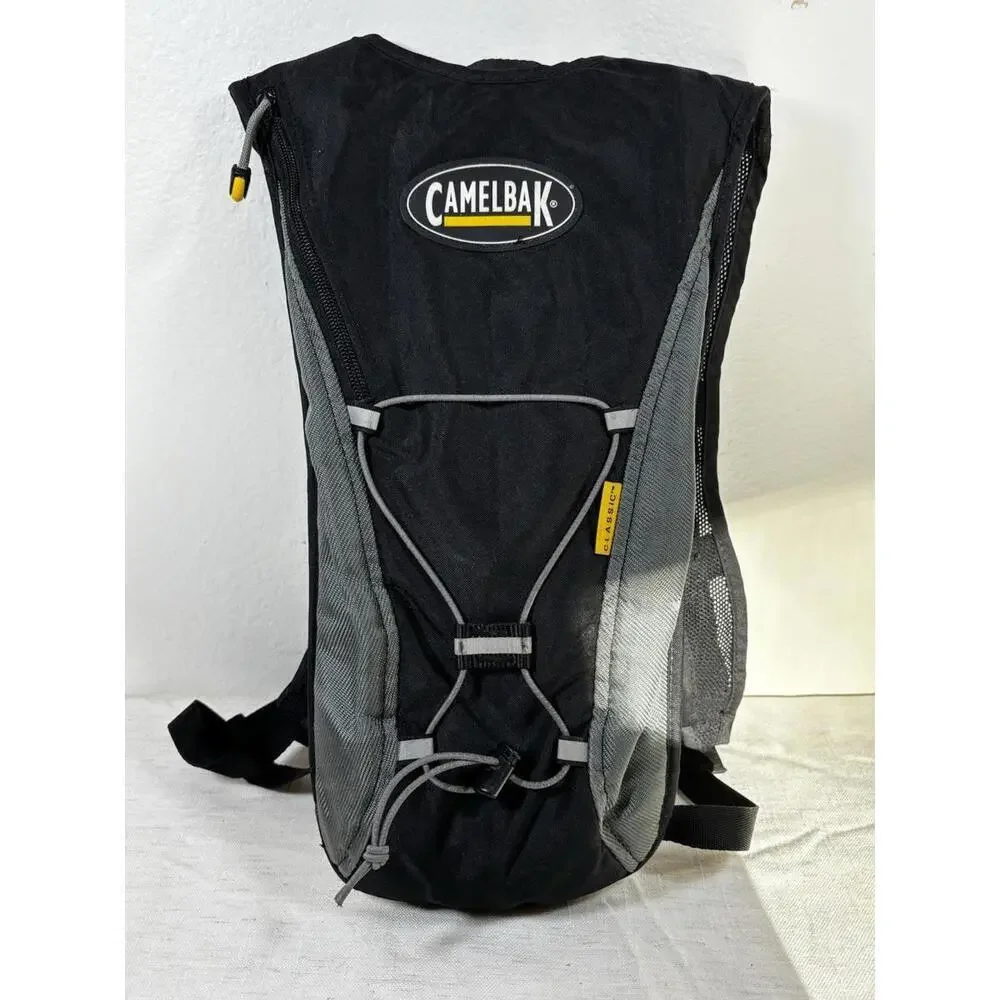 CamelBak Classic Hydration Backpack Black/Gray 15”x9” Hiking Biking